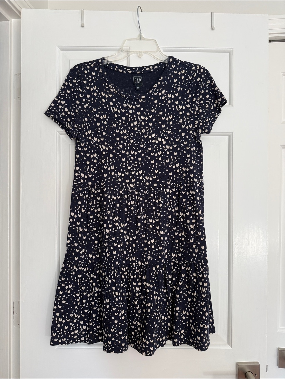GAP Navy Dress with Cream Dot Print
